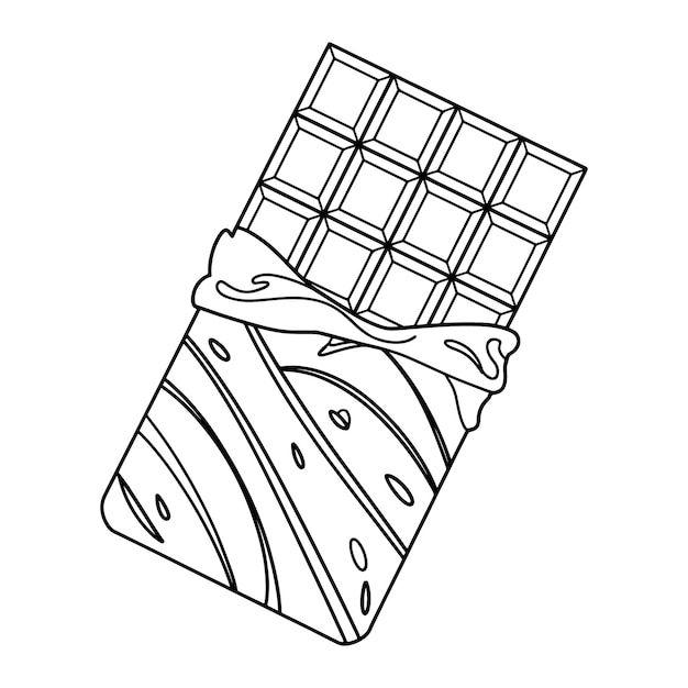 Ilustración de una barra de chocolate
