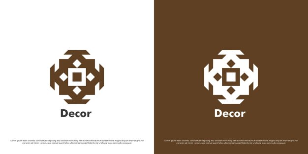 Ilustración básica del diseño del logotipo de decoración Silueta de la arquitectura del edificio de decoración del hogar