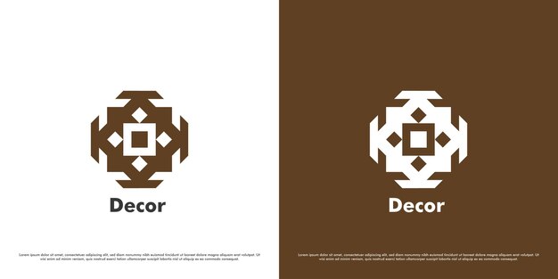 Ilustración básica del diseño del logotipo de decoración silueta de la arquitectura del edificio de decoración del hogar