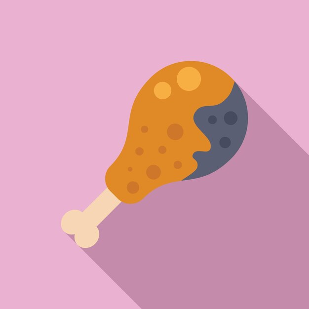 Ilustración del bastón de pollo frito de diseño plano