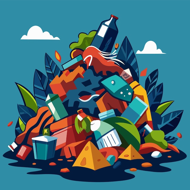 Vector ilustración de la basura de basura