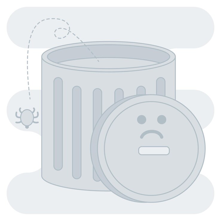 Ilustración de basura vacía perfecta para proyectos de interfaz de usuario uiux