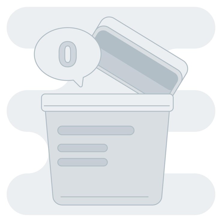 Ilustración de basura vacía perfecta para proyectos de interfaz de usuario uiux