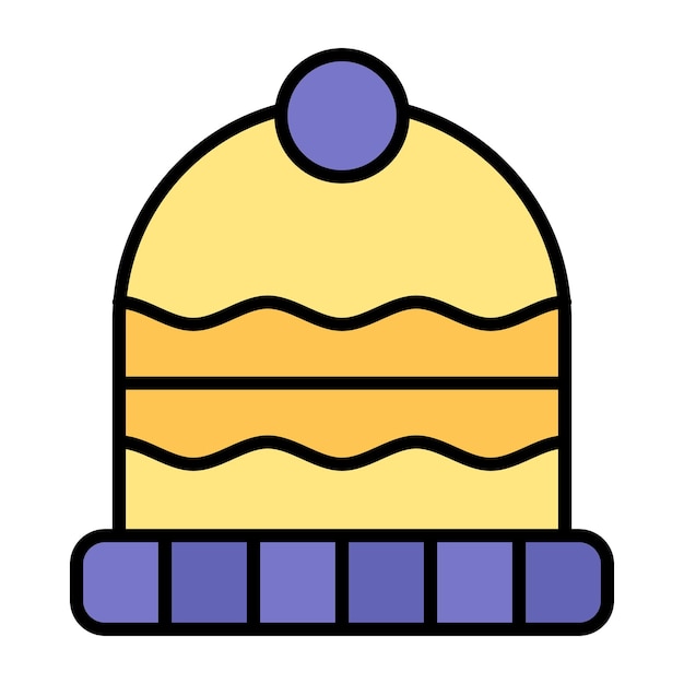Ilustración de Beanie Flat