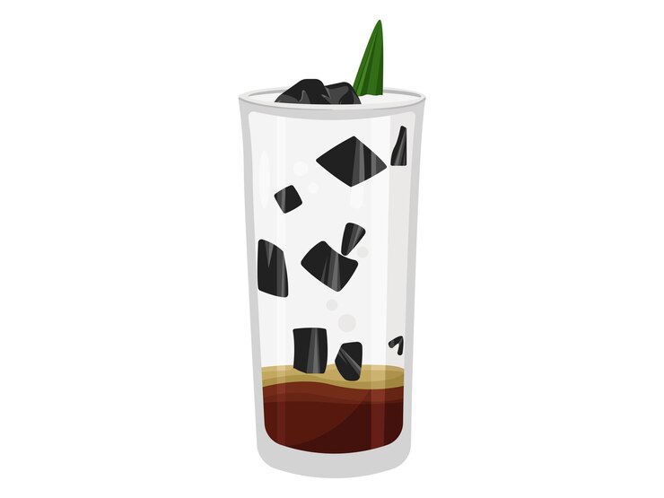 Vector ilustración de la bebida indonesia cincau con hielo