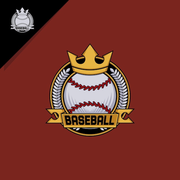 Ilustración de béisbol para el logotipo o símbolo del emblema