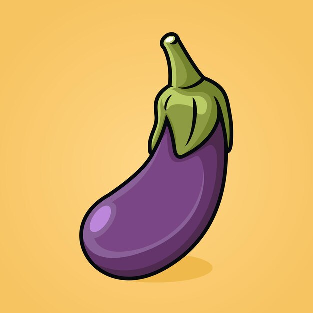 Ilustración de la berenjena púrpura