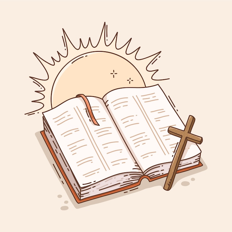 Vector ilustración bíblica dibujada a mano