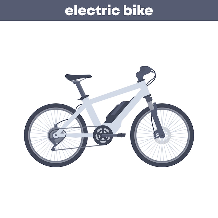 Vector ilustración de bicicleta eléctrica