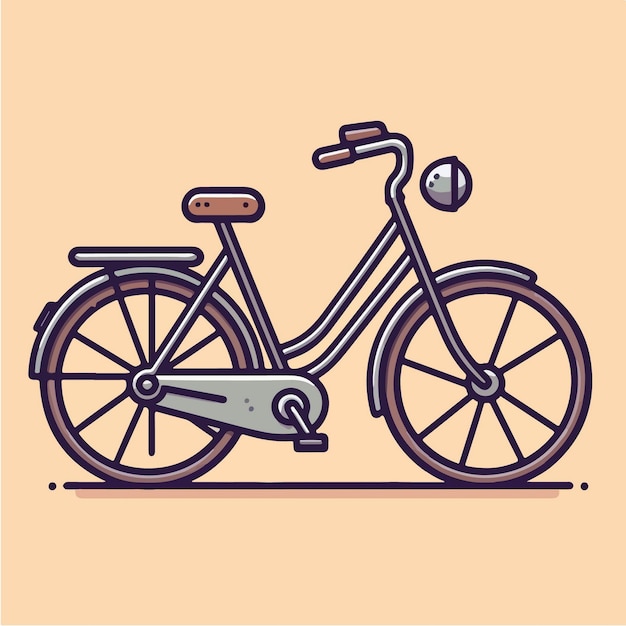 Vector ilustración de una bicicleta vieja