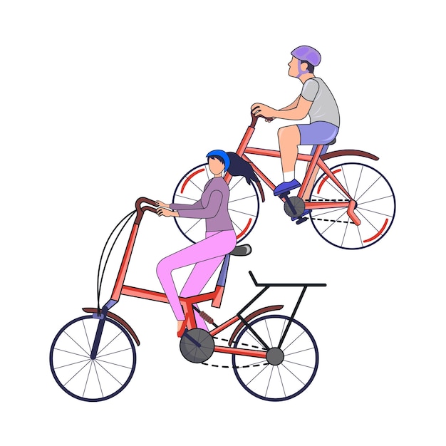 Ilustración de una bicicleta