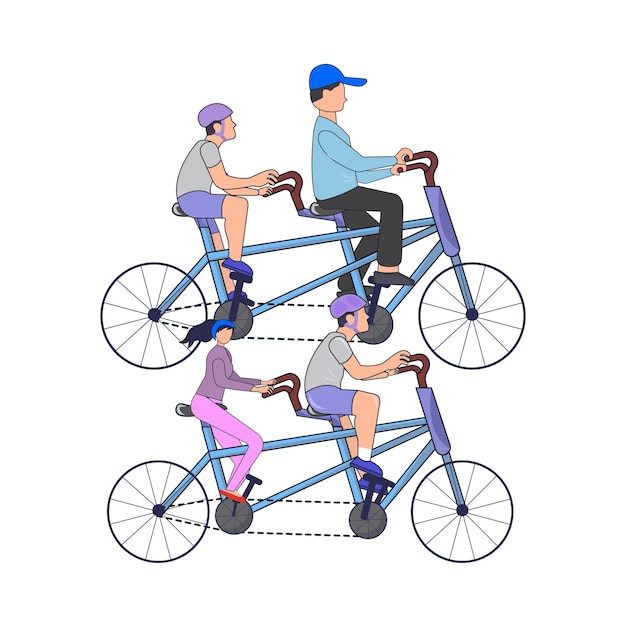 Ilustración de una bicicleta