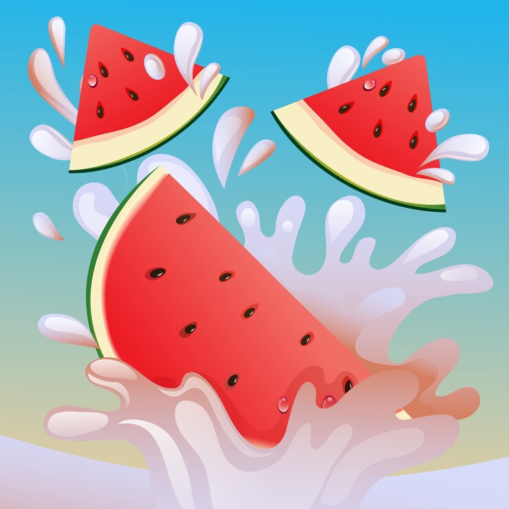 Ilustración de bienvenida de sandía