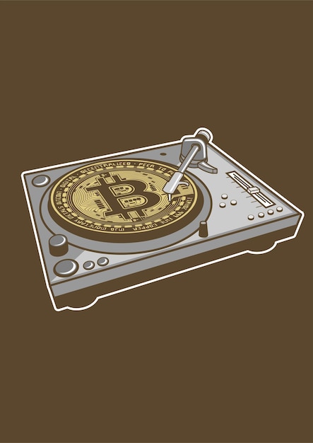 Vector ilustración de bitcoin scratch