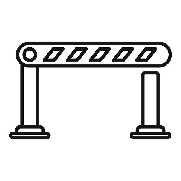 Ilustración en blanco y negro de una barrera de tráfico