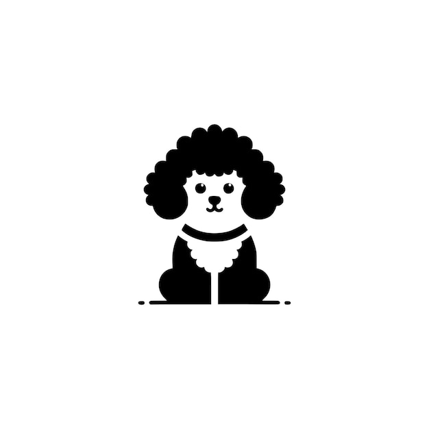 Ilustración en blanco y negro de una frisa de Bichon