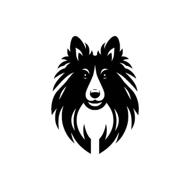 Ilustración en blanco y negro de un perro pastor belga