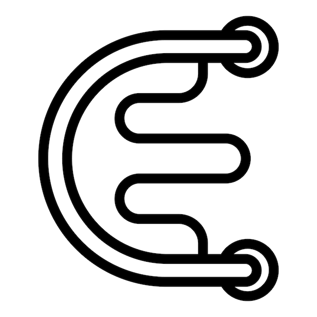 Ilustración en blanco y negro del símbolo de la moneda del euro