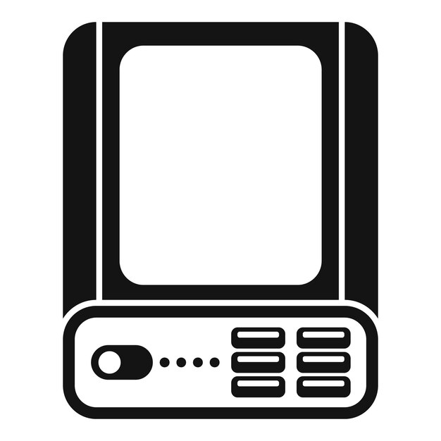 Ilustración en blanco y negro de un teléfono móvil clásico con antena