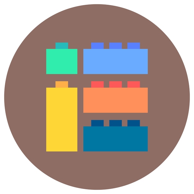 Ilustración de bloques planos
