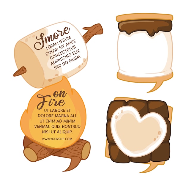 Vector ilustración de bocadillo de diálogo smore