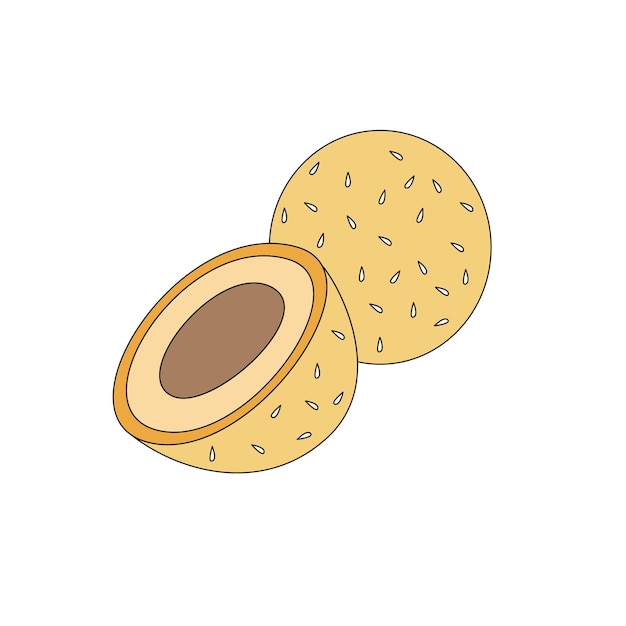 Ilustración de los bocadillos indonesios ondeOnde