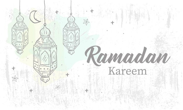 Ilustración de boceto detallada para Ramadán Kareem