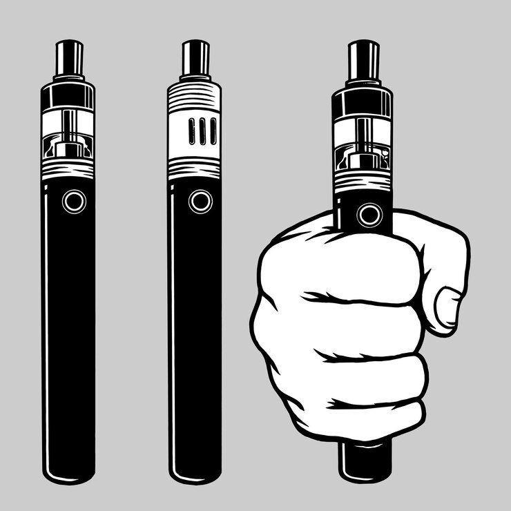 Vector ilustración de boceto de vape de paquete de paquete
