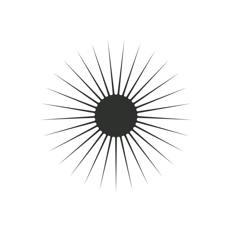 Vector ilustración boho hippy de vector plano dibujado a mano elementos retro groovy estrella sol