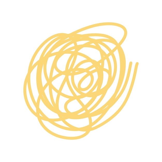 Ilustración de una bola de pasta