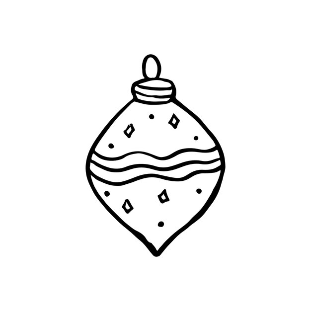Ilustración de bolas de Navidad para colorear libro