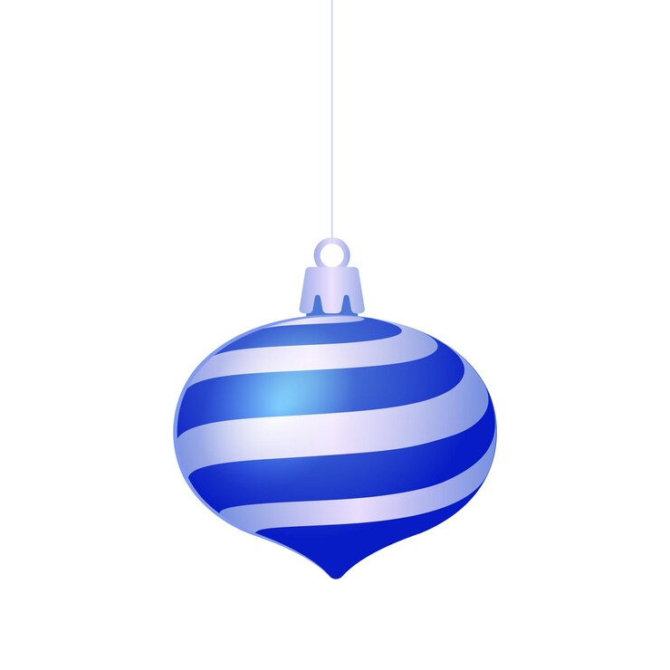Vector ilustración de bolas de navidad en fondo blanco