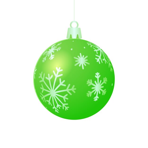 Ilustración de bolas de Navidad en fondo blanco