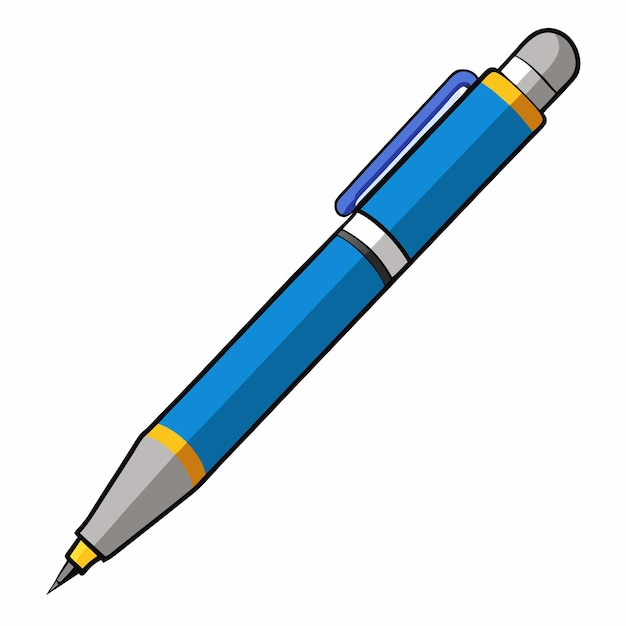 Ilustración con bolígrafo azul