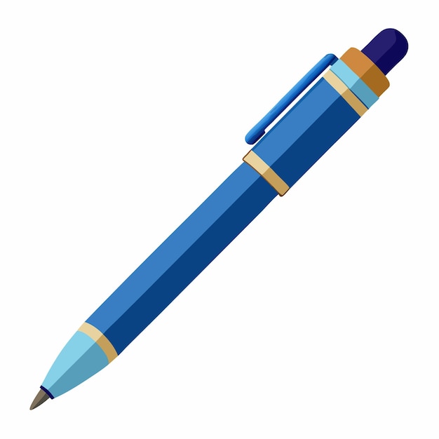 Ilustración con bolígrafo azul