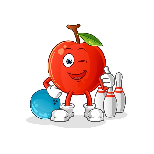 Ilustración de bolos de juego de cereza