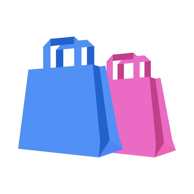 ilustración de bolsa de compras para diseño gráfico y web