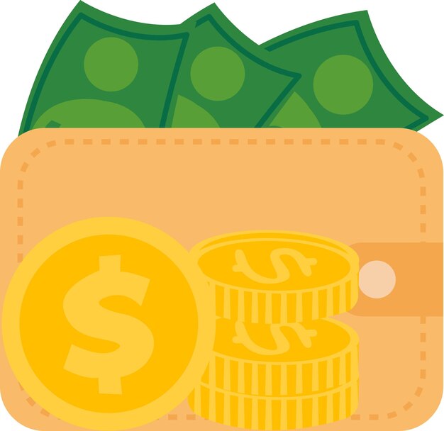 Vector ilustración de bolsa de dinero