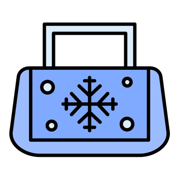 Ilustración de la bolsa de hielo plana