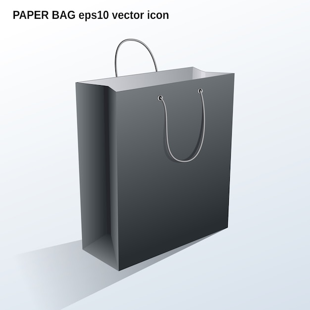 Vector ilustración de bolsa de papel comercial