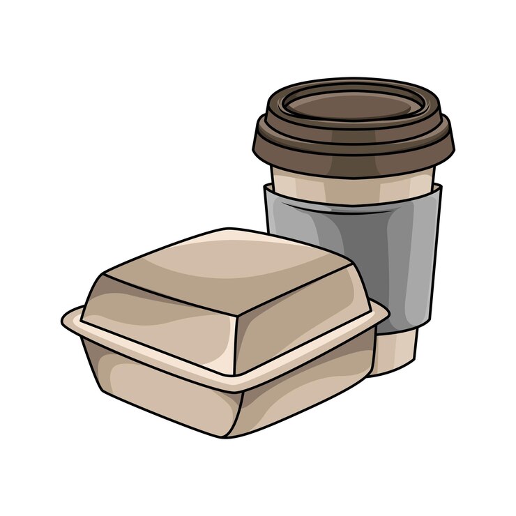 Vector ilustración de bolsa de papel