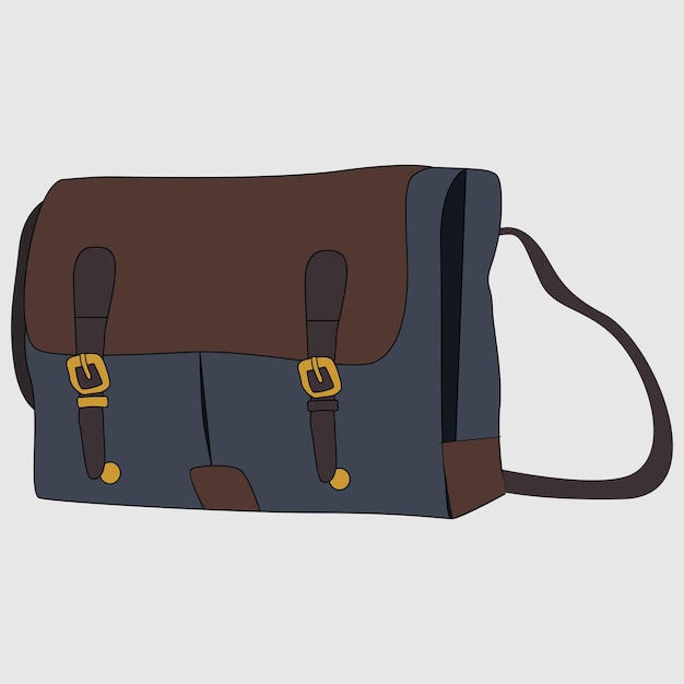 Ilustración de una bolsa sobre un fondo gris Ilustración vectorial