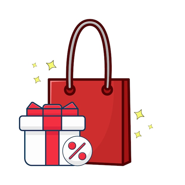 Vector ilustración de la bolsa de la tienda