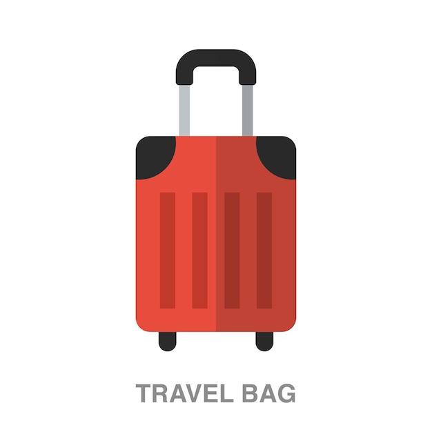 Ilustración de bolsa de viaje sobre fondo transparente