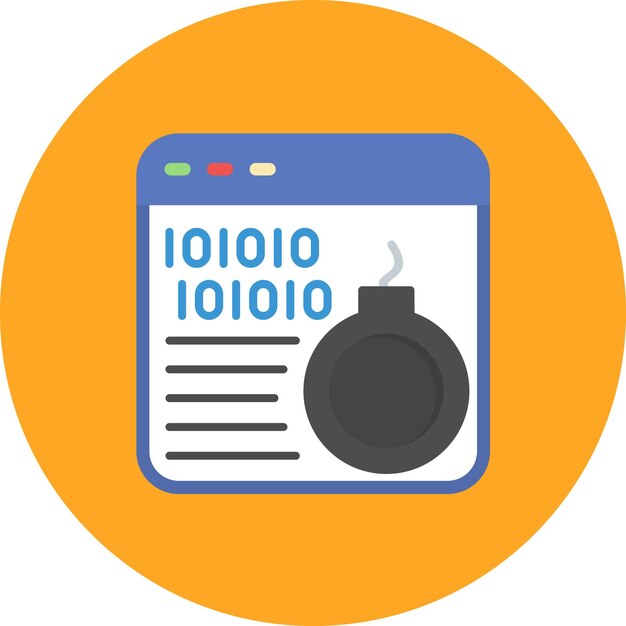 Ilustración de una bomba cibernética