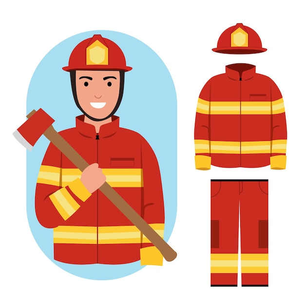 ilustracion de bombero
