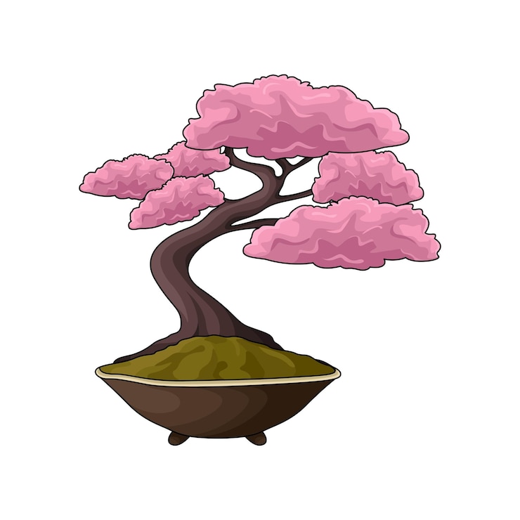 Vector ilustración de bonsái