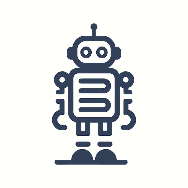 Ilustración de bot minimalista para los entusiastas de la tecnología