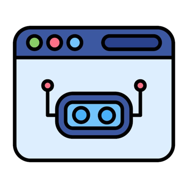 Ilustración del bot plano