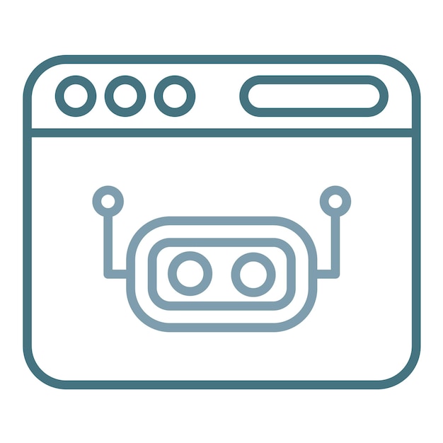 Ilustración del bot plano